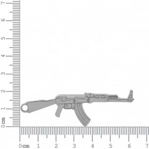 Pingente Arma Níquel 63mm