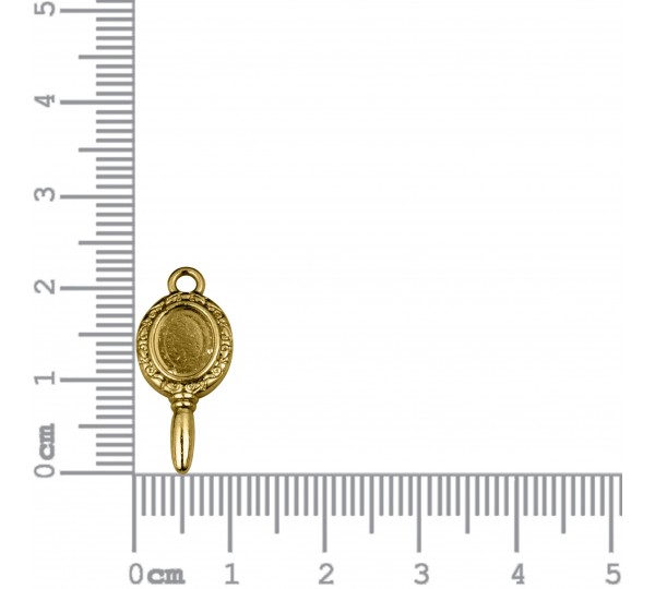 Pingente Espelho Ouro 23mm
