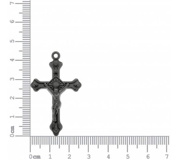 Pingente Crucifixo Grafite 45mm