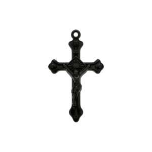 Pingente Crucifixo Preto Fosco 45mm