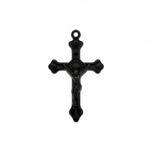 Pingente de Crucifixo Preto 45mm