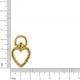 Mini Mosquetão Coração Ouro 35mm