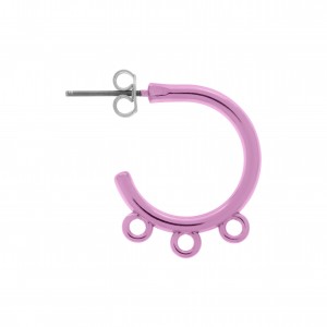 Base para Brinco Argola Pink Metalizado 23mm