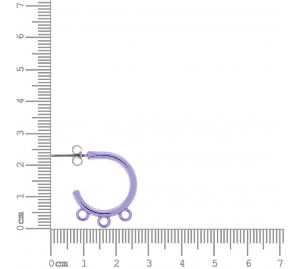 Base para Brinco Argola Violeta Metalizado 23mm