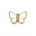 Passador Borboleta Ouro com Branco 19mm