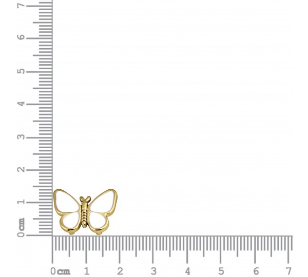 Passador Borboleta Ouro com Branco 19mm