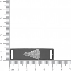 Bridão Grafite com Nossa Senhora em Níquel 52mm