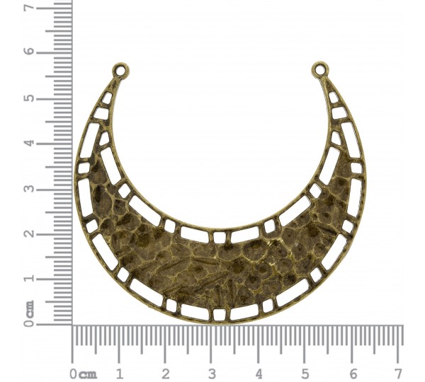 Base para Colar Meia Lua Ouro Velho 64mm