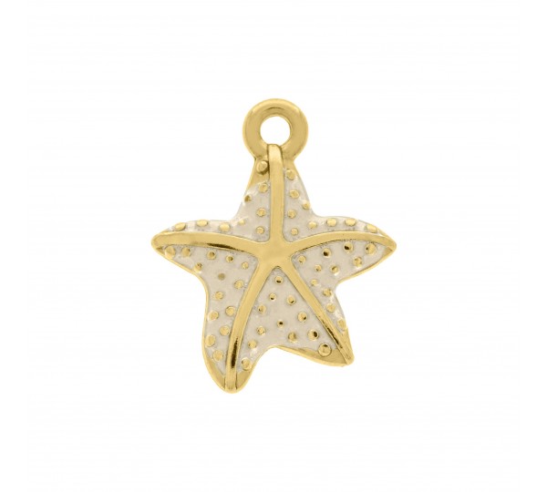 Pingente Estrela-do-Mar Ouro com Nude 24mm