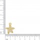 Pingente Estrela-do-Mar Ouro com Nude 24mm