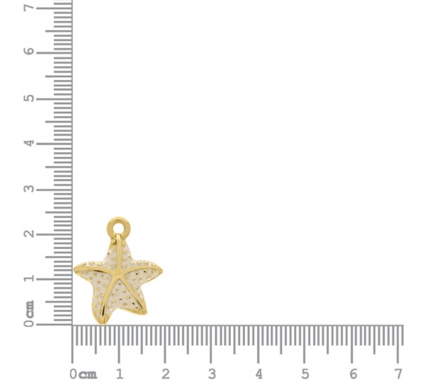 Pingente Estrela-do-Mar Ouro com Nude 24mm