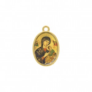 Pingente Perpétuo Socorro Ouro 23mm