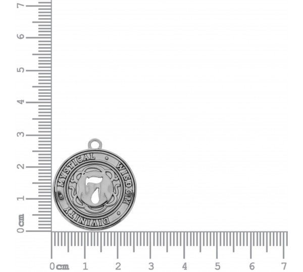 Pingente Medalha Número da Sorte Níquel 29mm