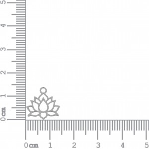Pingente Flor de Lótus Níquel 19mm