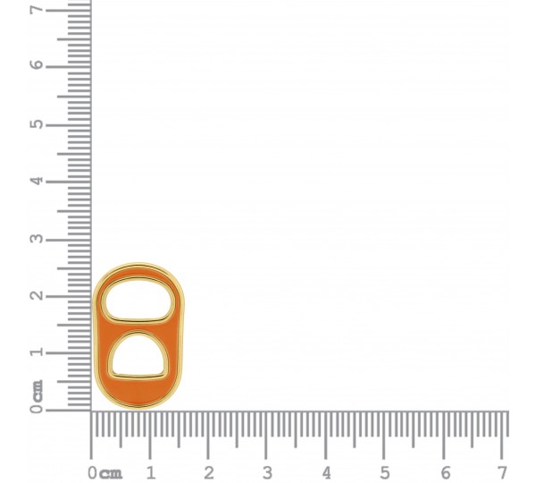 Pingente Lacre Latinha Ouro com Laranja 26mm