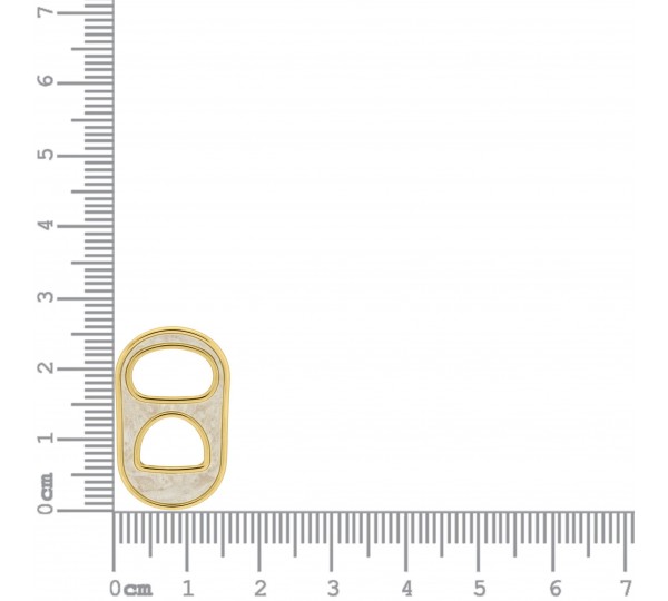 Pingente Lacre Latinha Ouro com Resina Pérola 26mm