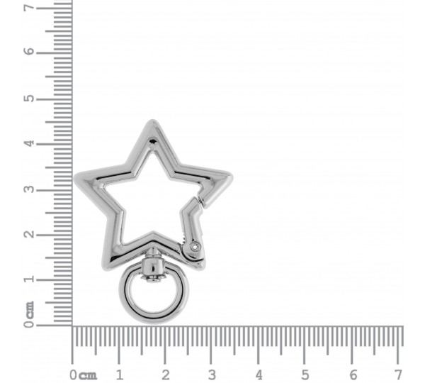 Mosquetão Estrela Níquel 45mm