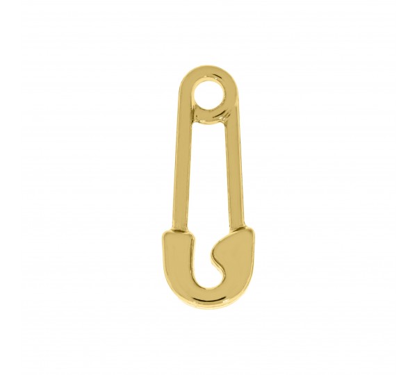 Pingente Joaninha Ouro com Resina Laranja 24mm