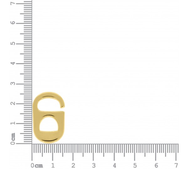 Pingente Lacre Latinha com Detalhe Aberto Ouro 26mm