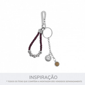 Argola para Chaveiro com Corrente Níquel 25mm