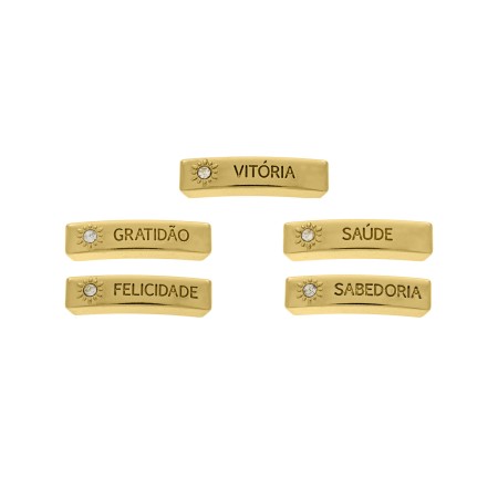 Conjunto de Passadores Desejos Ouro com Strass