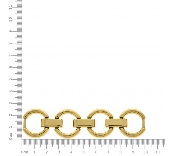 Montagem com Argolas para Pulseira Ouro 108mm