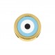 Passador Olho Grego Azul Ouro 16mm