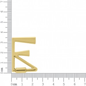 Mosquetão Letra E Ouro 35mm