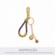 Argola para Chaveiro com Corrente Ouro 25mm