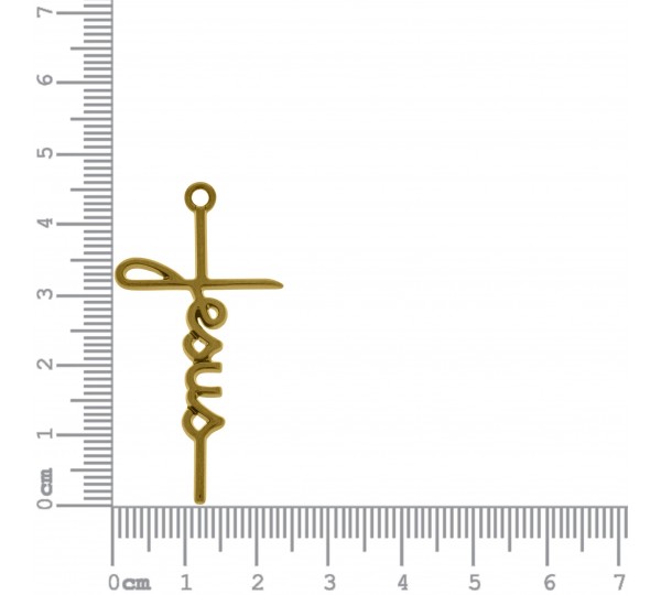 Pingente Jesus Ouro 46mm