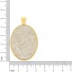 Pingente Medalha Oval Ouro com Pérola 52mm