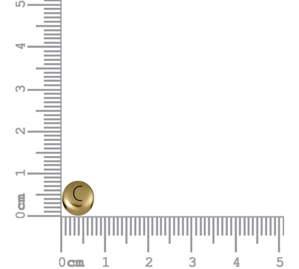 Passador Redondo Letra C Ouro 8mm