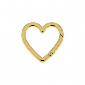 Mini Mosquetão Coração Ouro 46mm