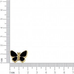 Passador Borboleta Ouro com Preto 19mm