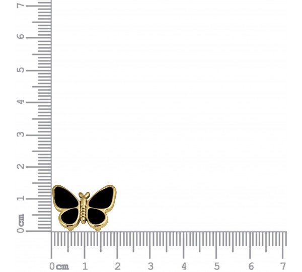 Passador Borboleta Ouro com Preto 19mm