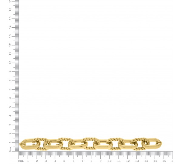 Montagem para Pulseira com Elos Torcidos Ouro 158mm