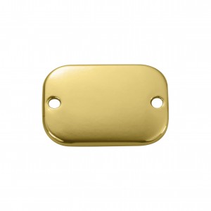 Placa Retangular Ouro 21mm