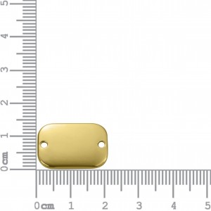 Placa Retangular Ouro 21mm