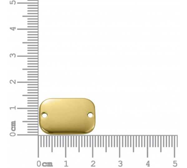 Placa Retangular Ouro 21mm