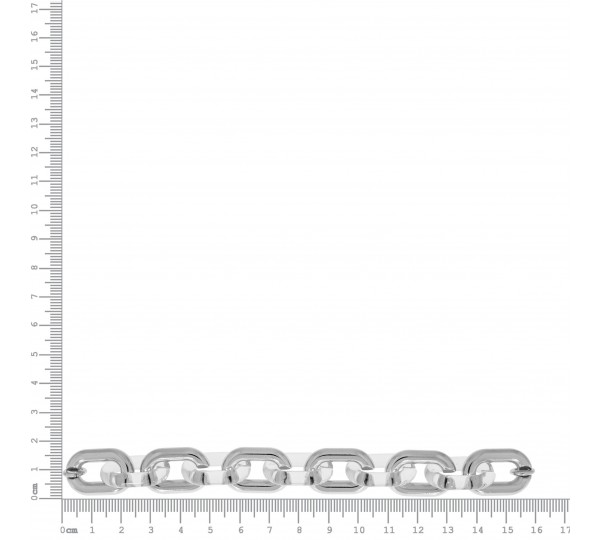 Montagem para Pulseira Níquel com Acrílico Transparente 158mm