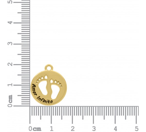 Pingente Amor Infinito Ouro 20mm