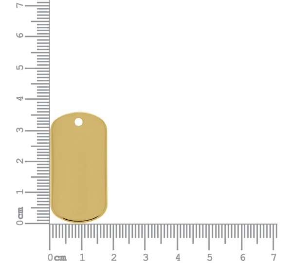Pingente Retangular Ouro 36mm