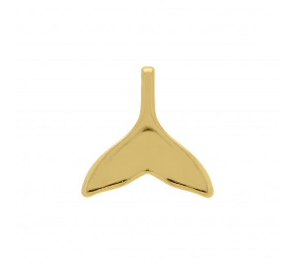 Pingente Cauda de Baleia Ouro 20mm