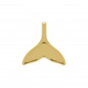 Pingente Cauda de Baleia Ouro 20mm