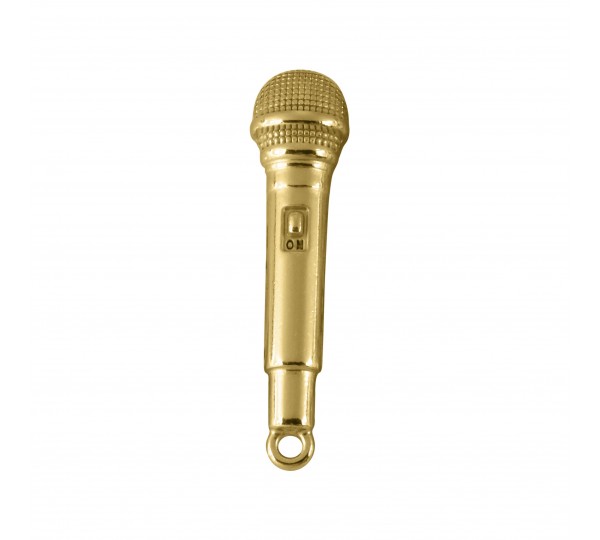 Pingente Microfone Ouro 35mm