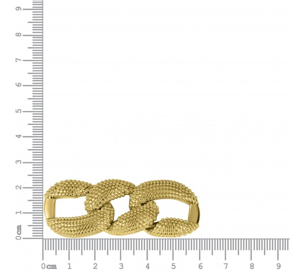 Bridão Elos Texturizados Ouro 62mm