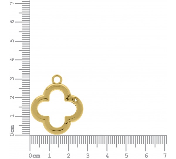 Mosquetão Flor Ouro 32mm
