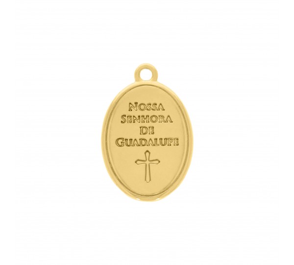 Pingente Nossa Senhora de Guadalupe Ouro 24mm