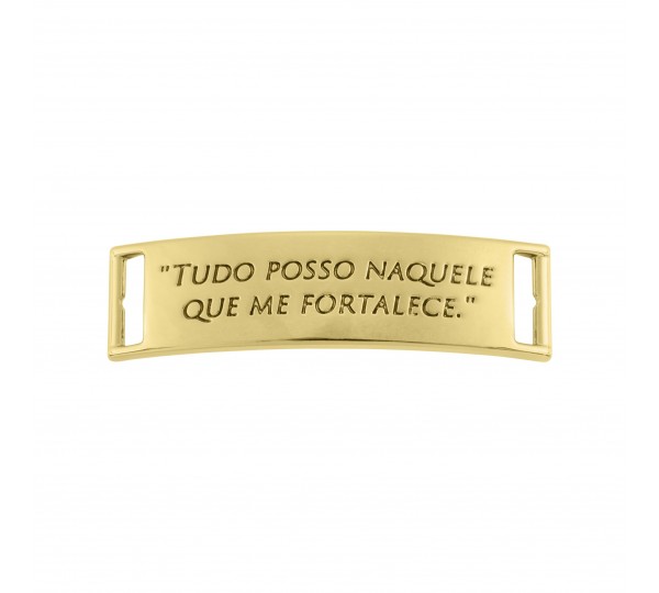 Bridão Tudo Posso Naquele Que Me Fortalece Ouro 51mm