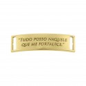 Bridão Tudo Posso Naquele Que Me Fortalece Ouro 51mm